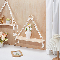 Wood Rectangle Wall Holders&nbsp;HJEW-WH0036-144