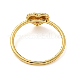 Rack Plating Brass Heart Finger Rings for Women&nbsp;RJEW-C081-04G