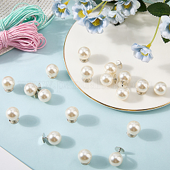 20Pcs ABS Plastic Pearl No Sewing Buttons&nbsp;BUTT-CY0001-22C