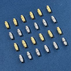 40Sets 2 Colors Column Brass Screw Clasps&nbsp;KK-FS0001-62