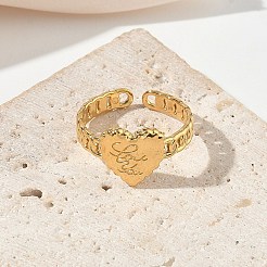 304 Stainless Steel Cuff Open Rings for Women&nbsp;RJEW-L341-05A-G