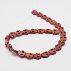 Skull Synthetic Turquoise Beads Strands&nbsp;TURQ-I023-28x25mm-M