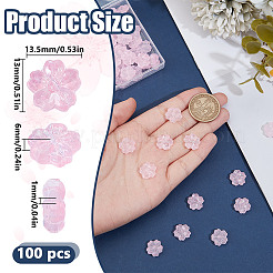 100Pcs Transparent Glass Beads&nbsp;GLAA-DR0001-04A