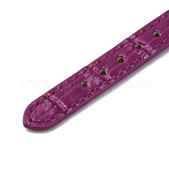 Leather Textured Bracelet Straps Slide Wristbands for Slide Charms&nbsp;AJEW-K232-01G-10