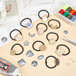 10Bags 10 Styles Metal Elastic Hair Ties Findings&nbsp;OHAR-ME0001-15