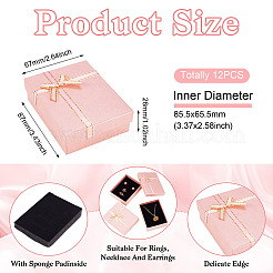 Rectangle Paper Jewelry Set Storage Boxes with Bowknot&nbsp;X1-CON-TAC0014-04C