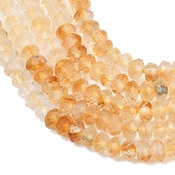 Heated Natural Citrine Beads Strands&nbsp;G-B175-A05-2x4mm