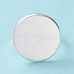 Adjustable 201 Stainless Steel Finger Rings Components&nbsp;STAS-G187-01S-20mm