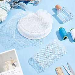 Polyester Mesh Ribbons for Bridal Headwear&nbsp;AJEW-WH0518-73A