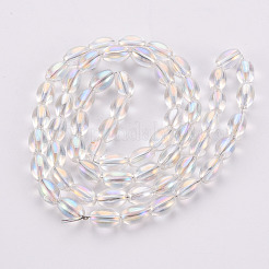 Electroplate Transparent Glass Beads Strands&nbsp;X-EGLA-T020-11-A02