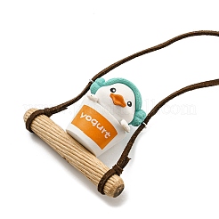 Cute Plastic Swinging Bathtub Duck Pendant Decorations&nbsp;LS-HJEW-A009-01A