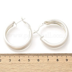 Brass Ring Hoop Earrings for Women&nbsp;LS-EJEW-A121-17A-S