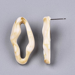 Opaque Resin Stud Earrings&nbsp;EJEW-T012-05-A02
