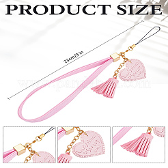 1Pc Alloy Imitation Leather Mobile Straps&nbsp;HJEW-LP0001-87C