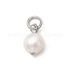 10Pcs 2 Colors Natural Cultured Freshwater Pearl Potato Charms&nbsp;PALLOY-JF03920