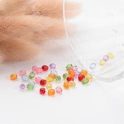 Mixed Color Transparent Acrylic Faceted Round Beads&nbsp;X-DB4MMM