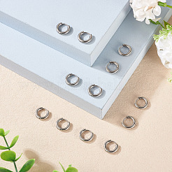 6 Pairs Tarnish Resistant 202 Stainless Steel Huggie Hoop Earrings&nbsp;EJEW-TA0001-57B