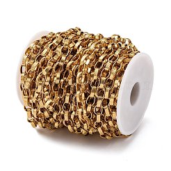 304 Stainless Steel Textured Rolo Chains&nbsp;STAS-P386-09G