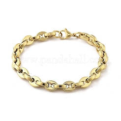 304 Stainless Steel Coffee Bean Chain Bracelets for Women Men&nbsp;BJEW-F488-01G-02