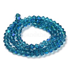 Transparent Electroplate Glass Beads Strands&nbsp;EGLA-A039-T4mm-L01