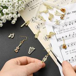 16Pcs 8 Styles Alloy Musical Instruments Pendants&nbsp;FIND-CJ0005-56G