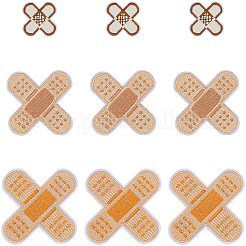 24Pcs 3 Styles Adhesive Bandage Shape Medical Theme Non-Woven Fabrics Computerized Embroidery Cloth Iron on/Sew on Patches&nbsp;PATC-CY0001-34