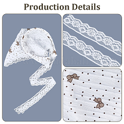 2Pcs 2 Styles Lace Triming Cloth Headbands for Women&nbsp;OHAR-CY0001-17