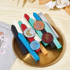 Brass Wax Seal Stamp with Wood Handle&nbsp;AJEW-WH0412-0370