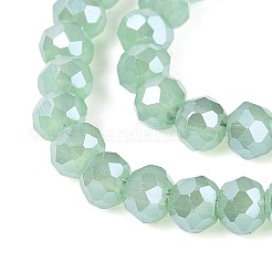 Electroplate Imitation Jade Glass Beads Strands&nbsp;EGLA-J025-F08