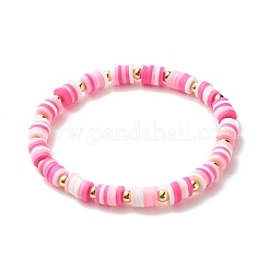Handmade Polymer Clay Heishi Beads Stretch Bracelets Set&nbsp;BJEW-JB07406-03