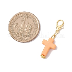 Acrylic Cross Pendant Decorations&nbsp;HJEW-JM03778-01