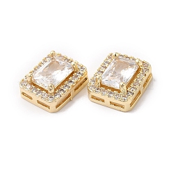 Brass Pave Cubic Zirconia with Glass Multi-Strand Links&nbsp;KK-G465-53G-01