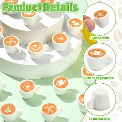 35Pcs 7 Styles Christmas Resin Latte Art Coffee Display Decorations&nbsp;DJEW-CJ0001-34