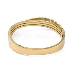 304 Stainless Steel Multi-layer Hinged Bangle for Women&nbsp;BJEW-M313-06G