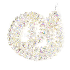 Baking Paint Electroplate Transparent Glass Beads Strands&nbsp;EGLA-N017-06-B01