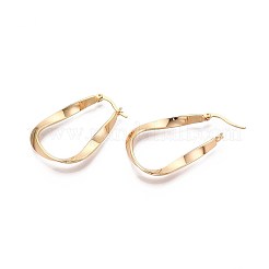 Arch Brass Hoop Earrings&nbsp;EJEW-T047-108G