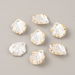 Opaque Frosted Resin Pendants&nbsp;RESI-WH0026-47A-01