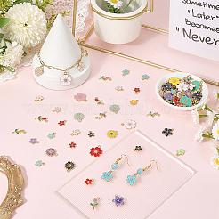 120Pcs 6 Styles Alloy Enamel Pendants&nbsp;ENAM-SC0007-03A