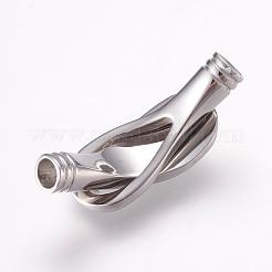304 Stainless Steel Magnetic Clasps with Glue-in Ends&nbsp;STAS-L189-09P