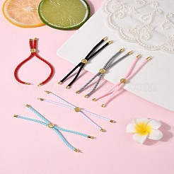 6Pcs 6 Colors Nylon Cords Bracelet Makings Fit for Connector Charms&nbsp;AJEW-FS0001-38