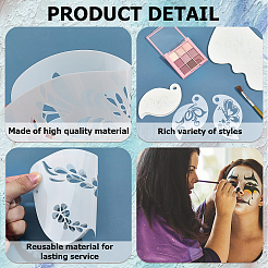 2 Sets 2 Styles Human Face PET Drawing Painting Stencils Templates&nbsp;DIY-GF0012-77B