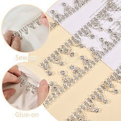 Flower Crystal Glass Rhinestone Cup Chains&nbsp;DIY-GL0005-73