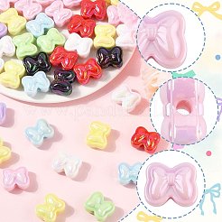 40Pcs UV Plating Opaque Acrylic Beads&nbsp;OACR-FS0002-28