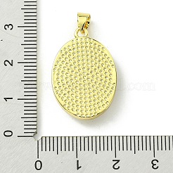 Rack Plating Brass Pave Natural Shell Pendants&nbsp;KK-A204-01C-02G