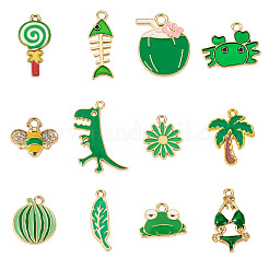 24Pcs 12 Styles Alloy Enamel Pendants&nbsp;ENAM-TA0009-07