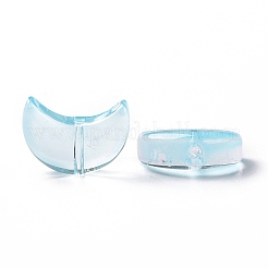 Transparent Spray Painted Glass Beads&nbsp;GLAA-I050-04F
