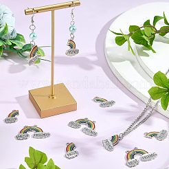 20Pairs Alloy Enamel Split Pendants&nbsp;PALLOY-NB0002-06P