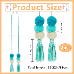 Polyester Tassel Pendant Decoration&nbsp;HJEW-WH20003-04A-02
