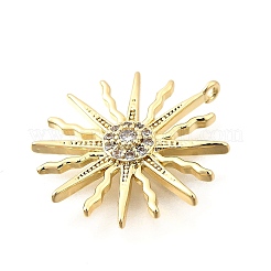 Brass Micro Pave Cubic Zirconia Pendants&nbsp;KK-Q097-01G