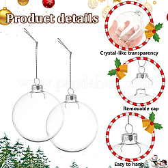 Glass Christmas Ball Pendant Decorations&nbsp;AJEW-WH0567-60